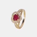 Rubin, diamenty, pierścionek, Sen Jewelry